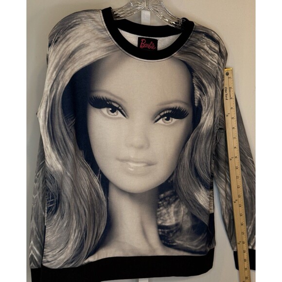 Barbie x Forever 21 Sweatshirt Small — 2014 Collab Barbie Face Graphic Pop Art - Picture 5 of 8